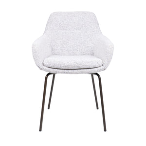 HelloChair HC24 Lenes eetkamerstoel Paris Light Grey vierpoot bruin