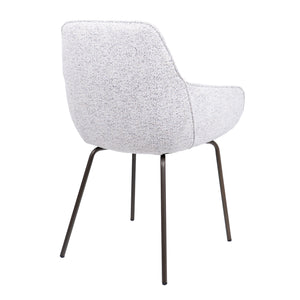 HelloChair HC24 Lenes eetkamerstoel Paris Light Grey vierpoot bruin