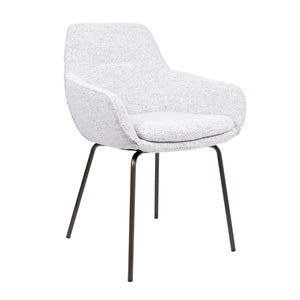 HelloChair HC24 Lenes eetkamerstoel Paris Light Grey vierpoot bruin