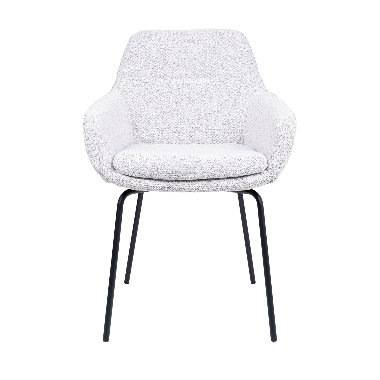 HelloChair HC24 Lenes eetkamerstoel Paris Light Grey vierpoot zwart