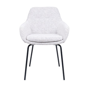 HelloChair HC24 Lenes eetkamerstoel Paris Light Grey vierpoot zwart