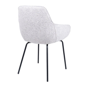 HelloChair HC24 Lenes eetkamerstoel Paris Light Grey vierpoot zwart