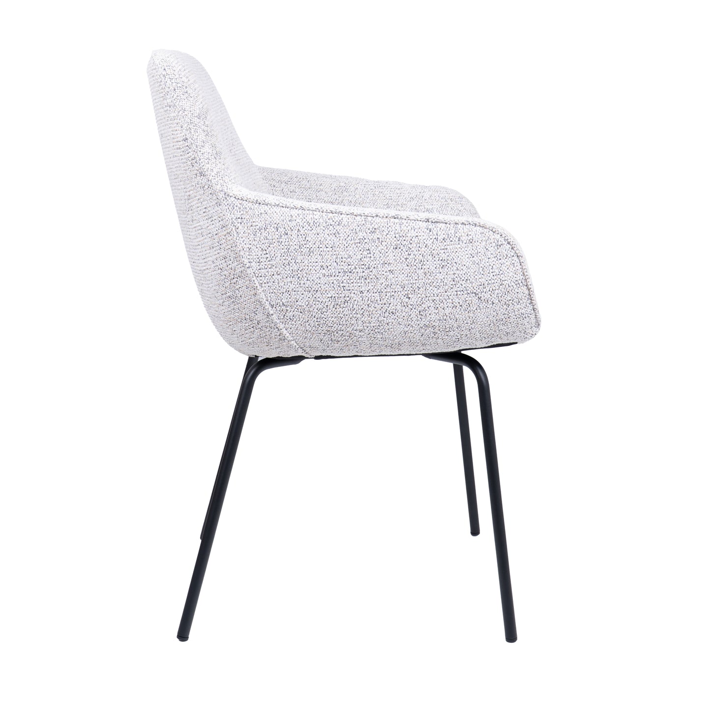 HelloChair HC24 Lenes eetkamerstoel Paris Light Grey vierpoot zwart