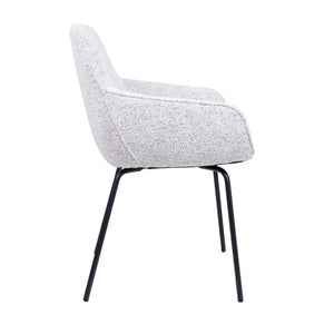 HelloChair HC24 Lenes eetkamerstoel Paris Light Grey vierpoot zwart
