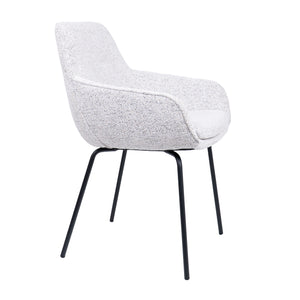 HelloChair HC24 Lenes eetkamerstoel Paris Light Grey vierpoot zwart