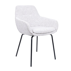 HelloChair HC24 Lenes eetkamerstoel Paris Light Grey vierpoot zwart