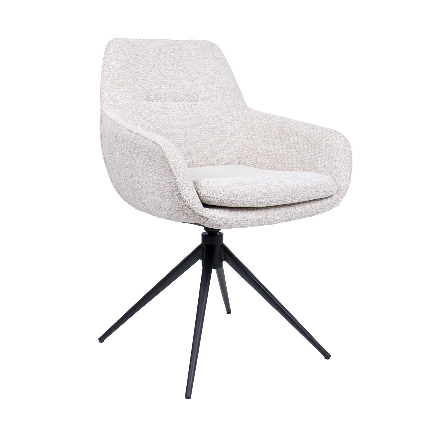 HelloChair HC24 Lenes eetkamerstoel Paris Natural spinpoot zwart