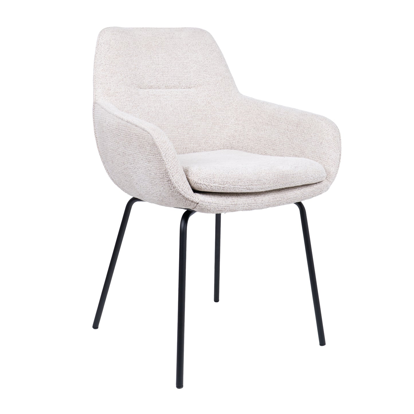 HelloChair HC24 Lenes eetkamerstoel Paris Natural vierpoot zwart