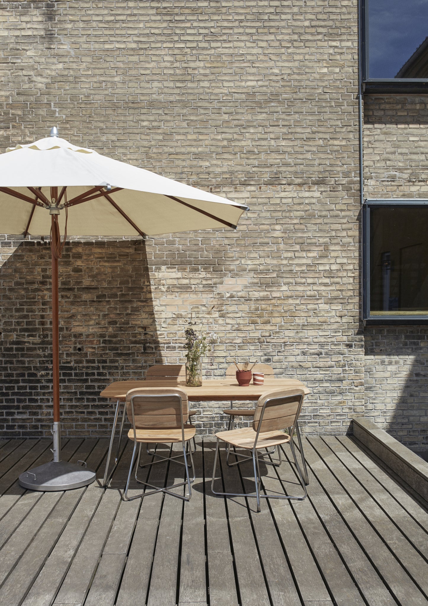 Fritz Hansen Messina parasol Ø300 cm Off White
