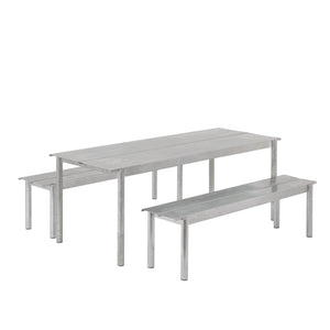 Muuto Linear Steel tuinbank 170 cm Warm Galvanized