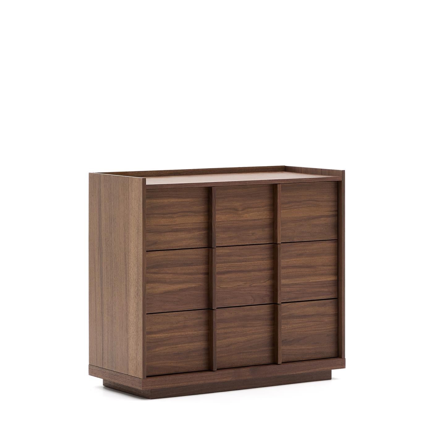 Kave Home Onix kast 100x78 cm fineer walnoot