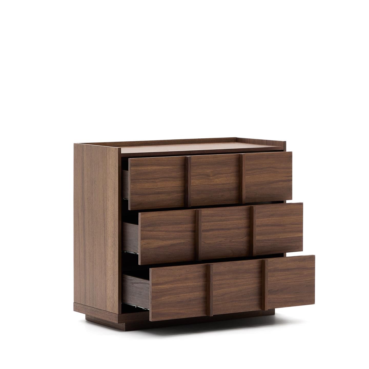 Kave Home Onix kast 100x78 cm fineer walnoot