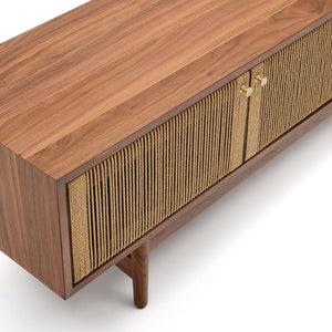 Kave Home Elan tv-meubel 200x50 cm walnoot