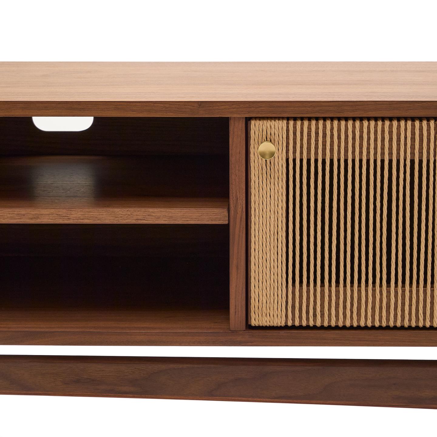 Kave Home Elan tv-meubel 200x50 cm walnoot
