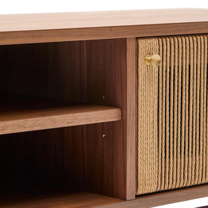 Kave Home Elan tv-meubel 200x50 cm walnoot