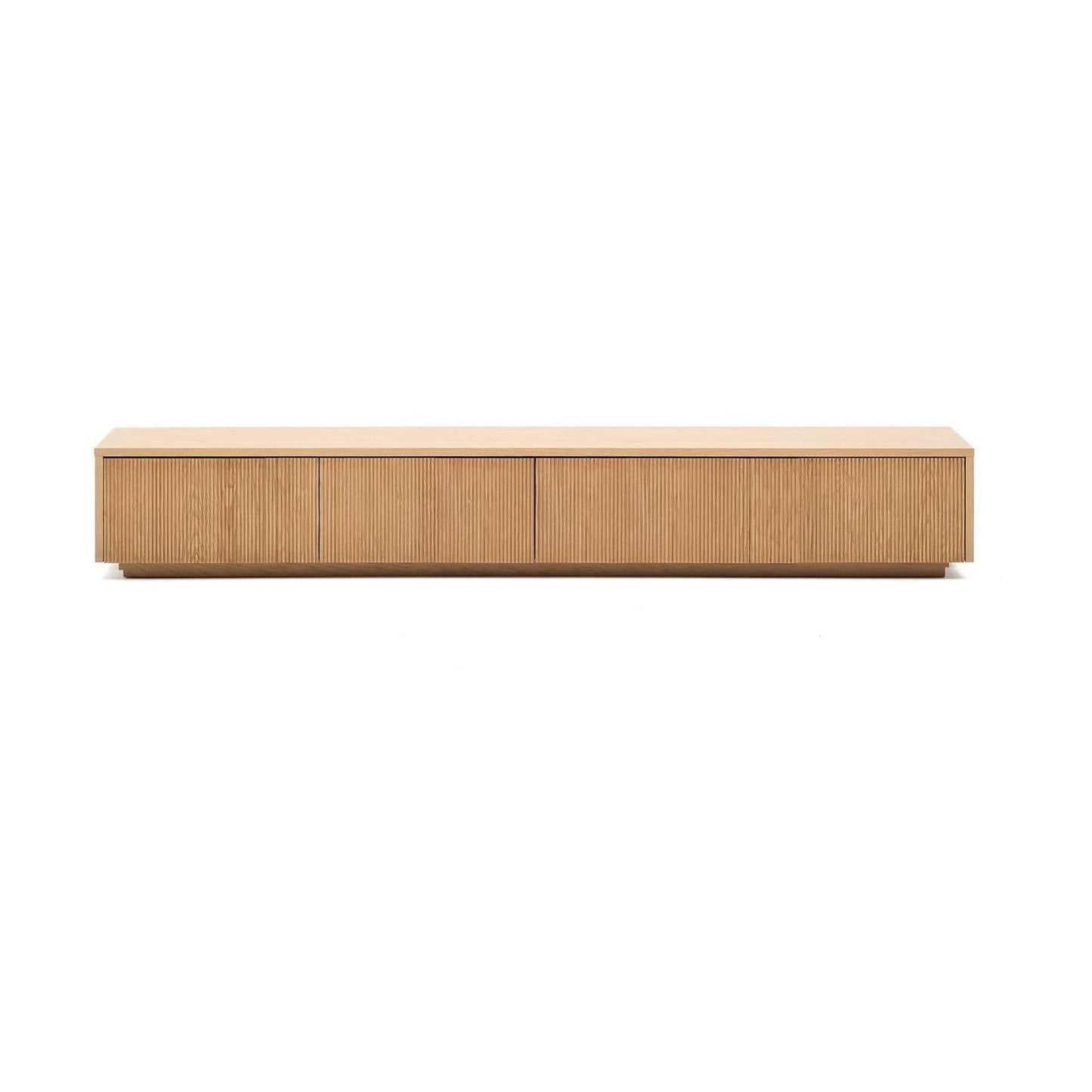 Kave Home Helvine tv-meubel 200x30 cm fineer eiken