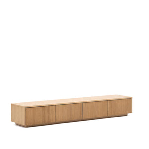 Kave Home Helvine tv-meubel 200x30 cm fineer eiken