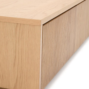 Kave Home Helvine tv-meubel 200x30 cm fineer eiken