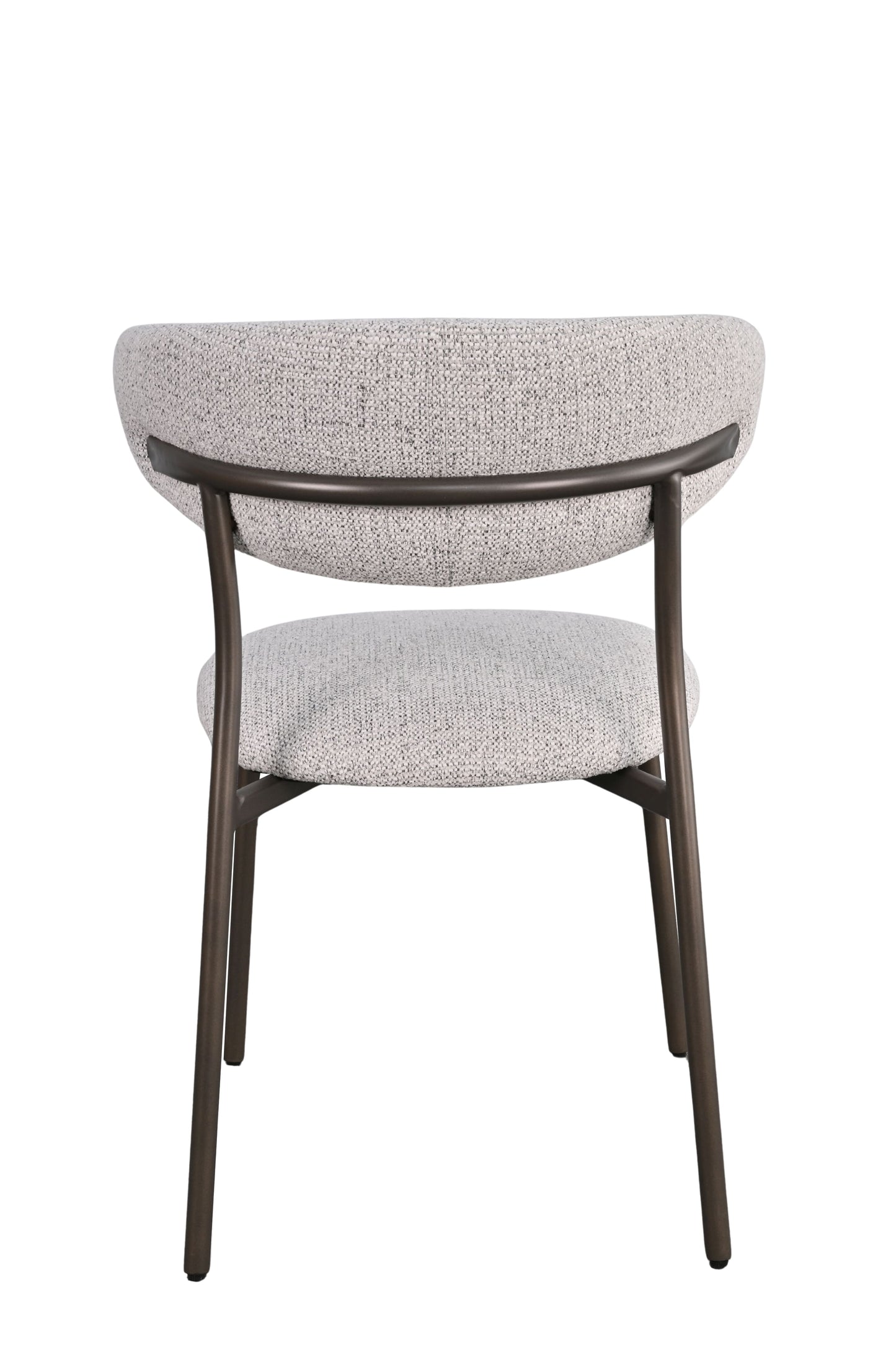 HelloChair Miyu eetkamerstoel Milan Greige poot dark brown