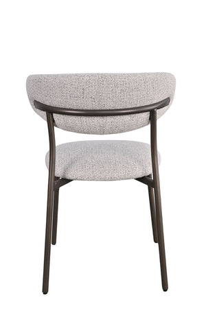 HelloChair Miyu eetkamerstoel Milan Greige poot dark brown