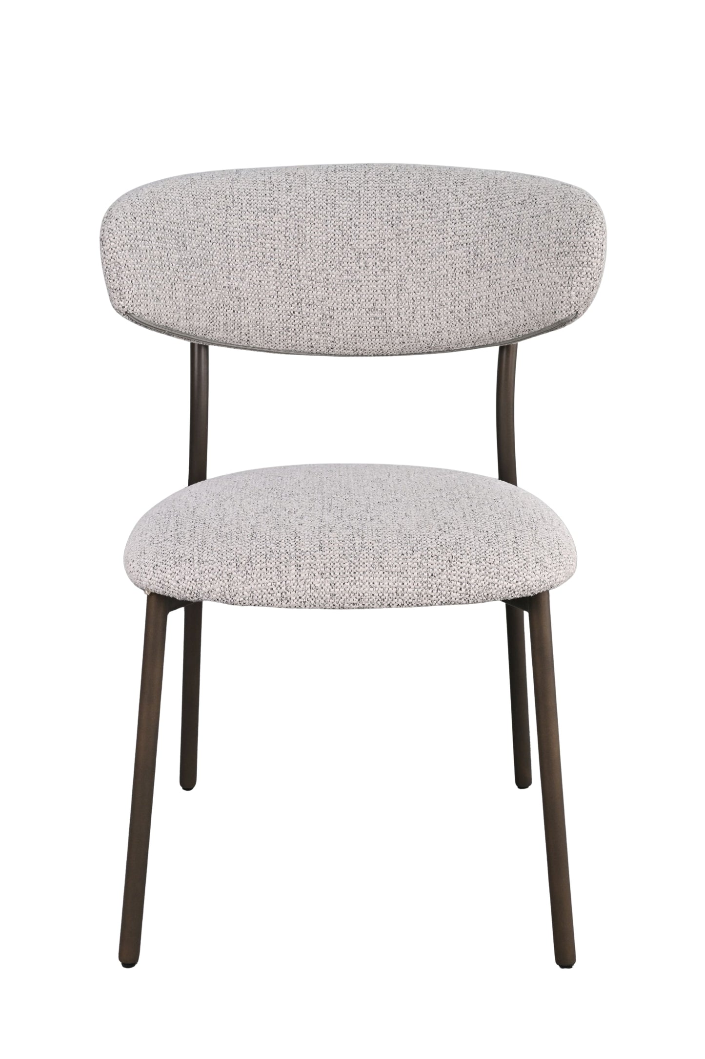HelloChair Miyu eetkamerstoel Milan Greige poot dark brown