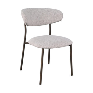 HelloChair Miyu eetkamerstoel Milan Greige poot dark brown