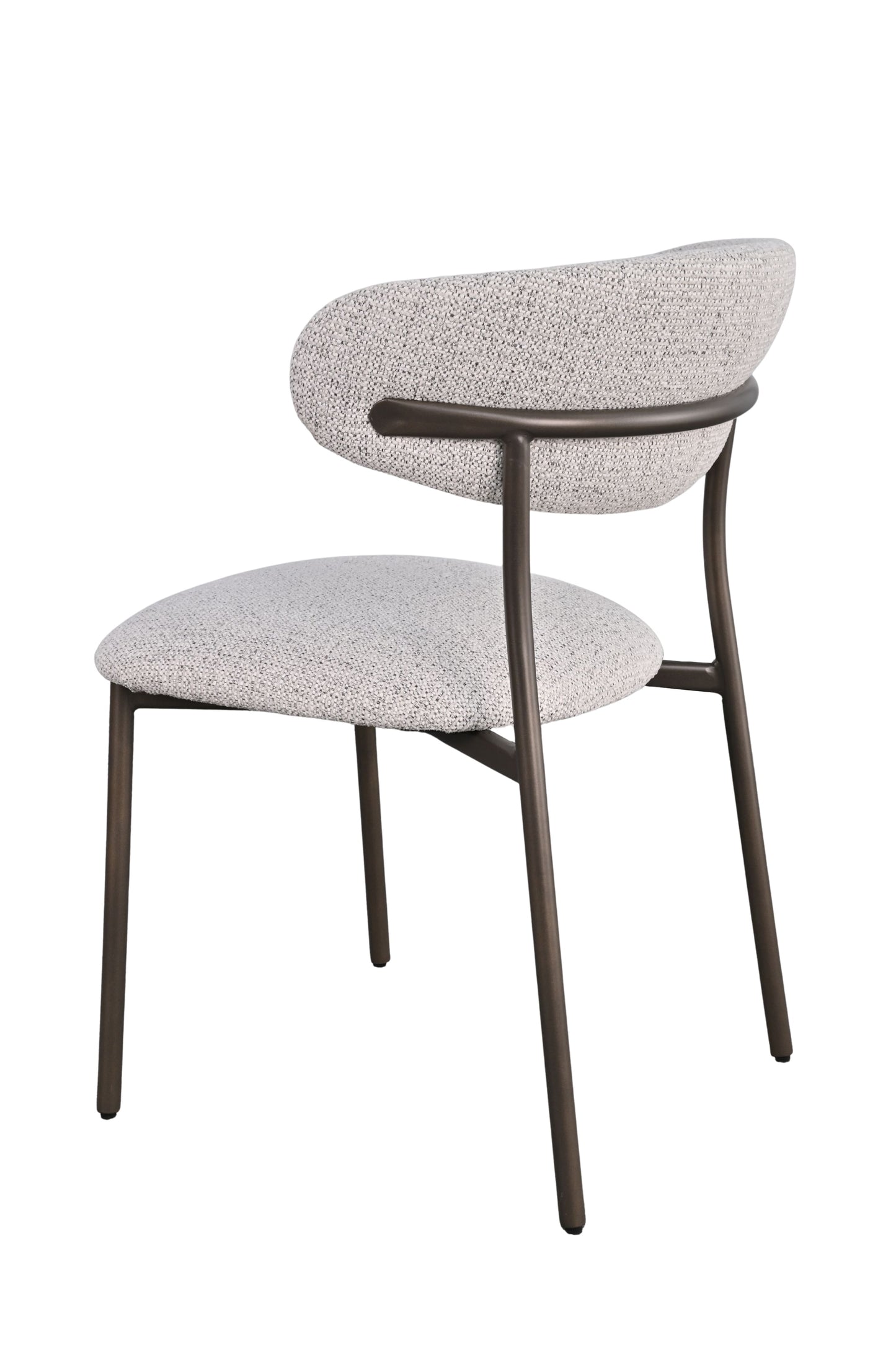 HelloChair Miyu eetkamerstoel Milan Greige poot dark brown