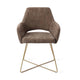 Jesper Home Yanai eetkamerstoel Checked Chestnut cross gold