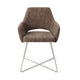 Jesper Home Yanai eetkamerstoel Checked Chestnut cross steel