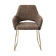 Jesper Home Yanai eetkamerstoel Checked Chestnut slide gold