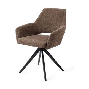 Jesper Home Yanai eetkamerstoel Checked Chestnut turn black