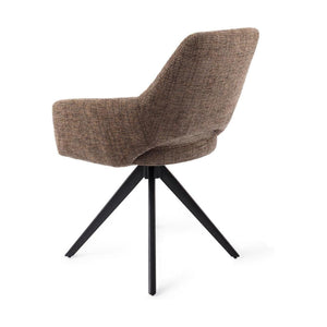 Jesper Home Yanai eetkamerstoel Checked Chestnut turn black