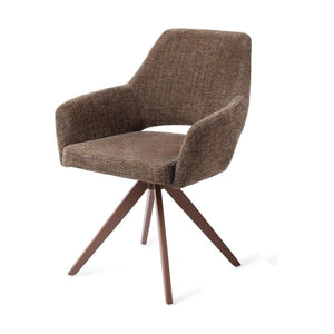 Jesper Home Yanai eetkamerstoel Checked Chestnut turn brown