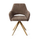 Jesper Home Yanai eetkamerstoel Checked Chestnut turn gold