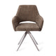 Jesper Home Yanai eetkamerstoel Checked Chestnut turn steel
