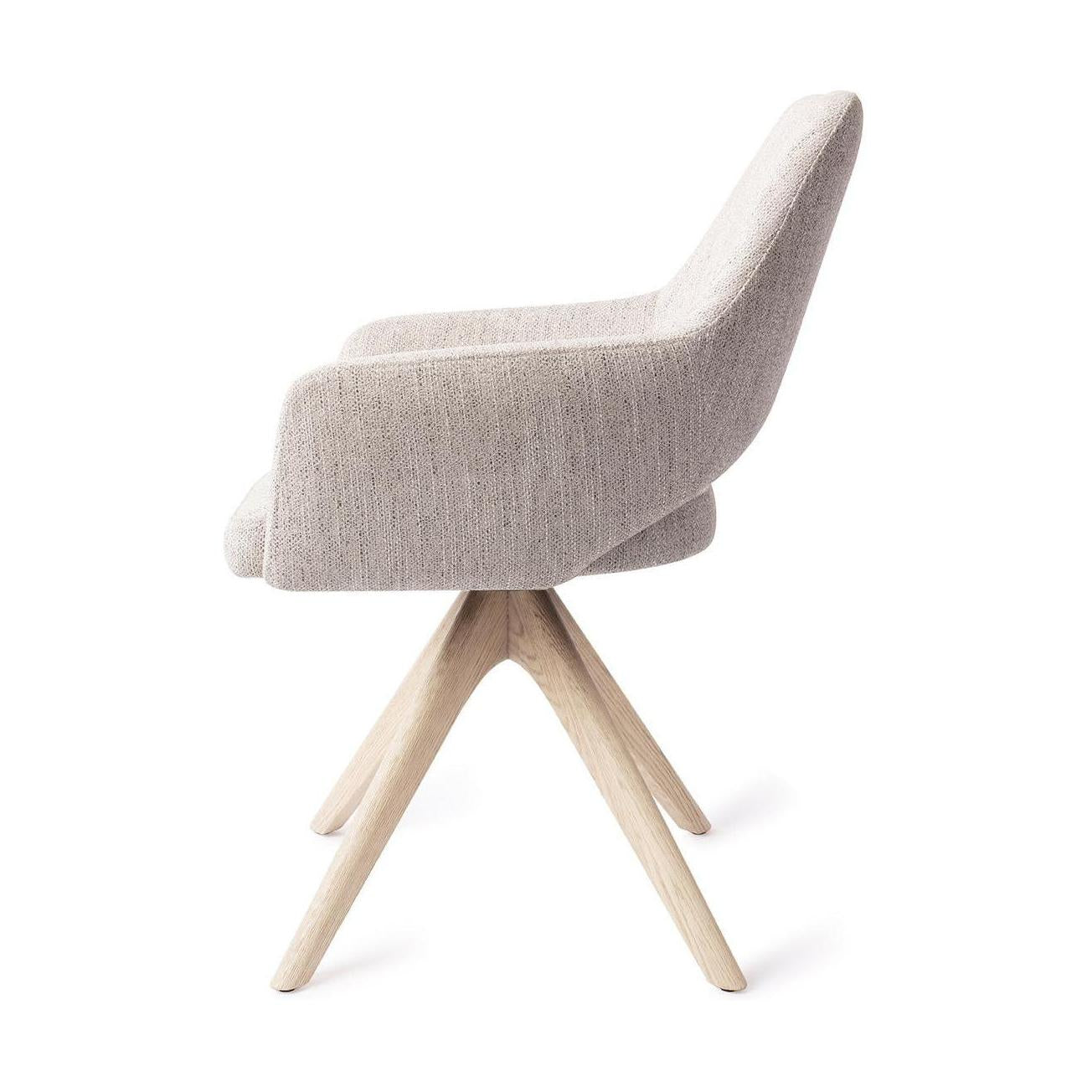 Jesper Home Yanai eetkamerstoel Pigeon revolve oak bleach