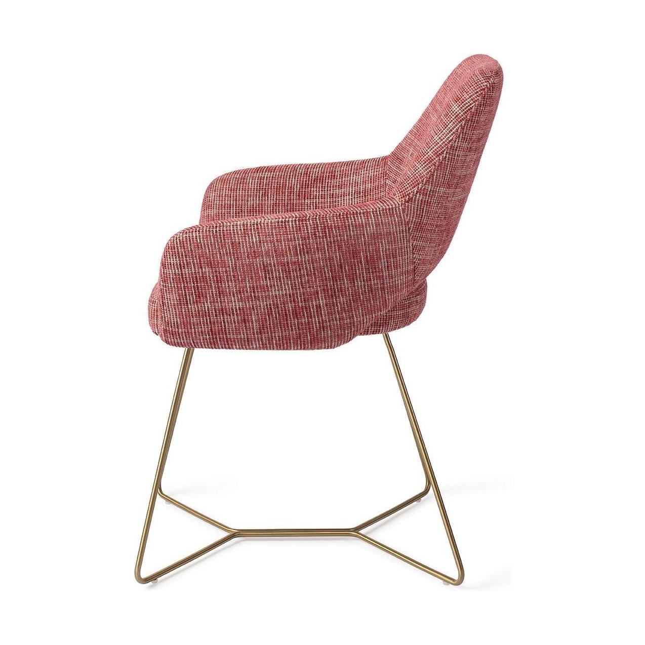 Jesper Home Yanai eetkamerstoel Berry Bars beehive gold