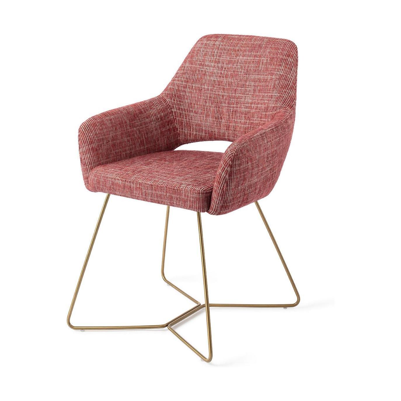 Jesper Home Yanai eetkamerstoel Berry Bars beehive gold