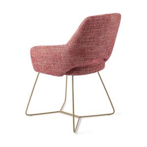 Jesper Home Yanai eetkamerstoel Berry Bars beehive gold