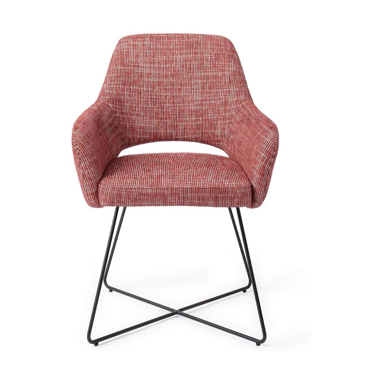 Jesper Home Yanai eetkamerstoel Berry Bars cross black
