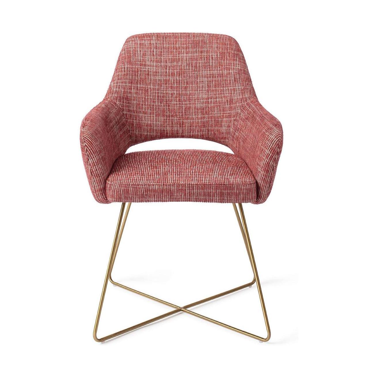 Jesper Home Yanai eetkamerstoel Berry Bars cross gold