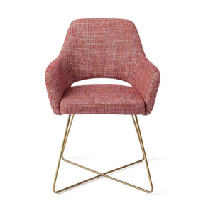 Jesper Home Yanai eetkamerstoel Berry Bars cross gold