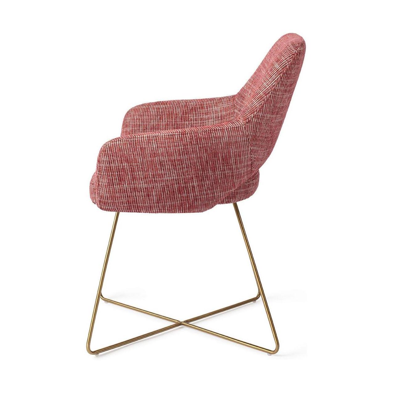 Jesper Home Yanai eetkamerstoel Berry Bars cross gold