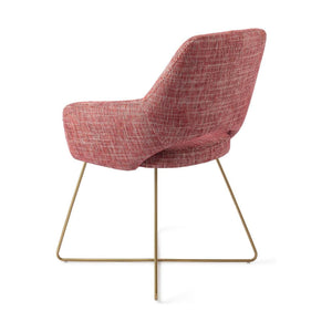 Jesper Home Yanai eetkamerstoel Berry Bars cross gold