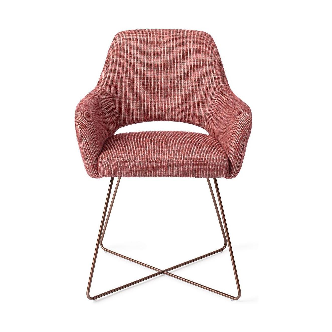 Jesper Home Yanai eetkamerstoel Berry Bars cross rose