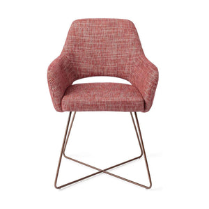 Jesper Home Yanai eetkamerstoel Berry Bars cross rose