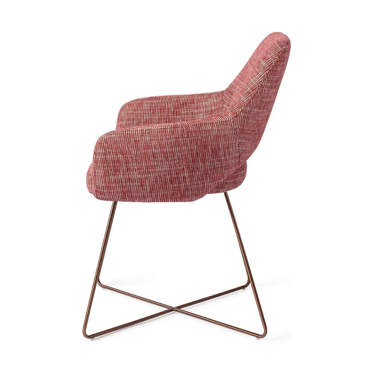 Jesper Home Yanai eetkamerstoel Berry Bars cross rose