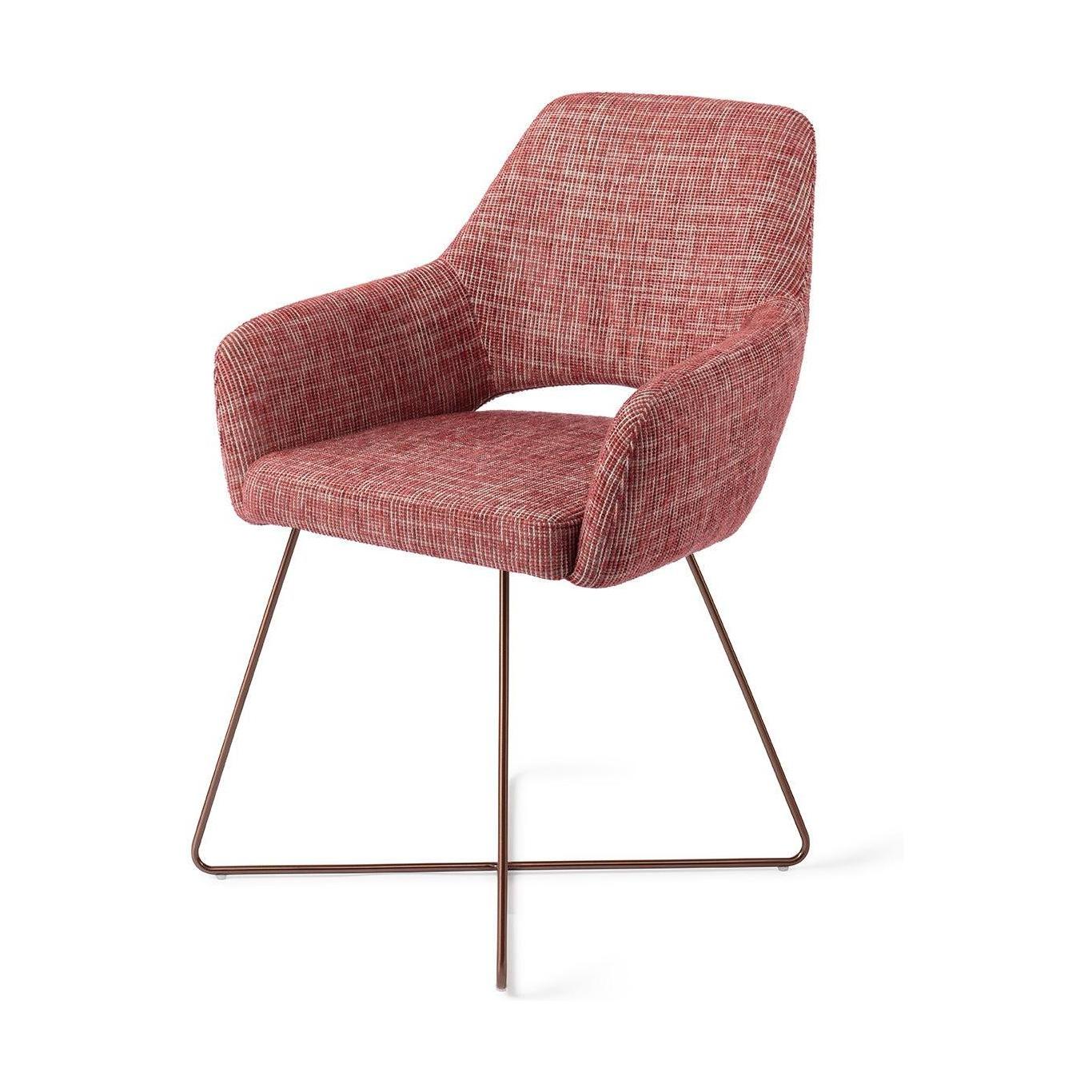 Jesper Home Yanai eetkamerstoel Berry Bars cross rose