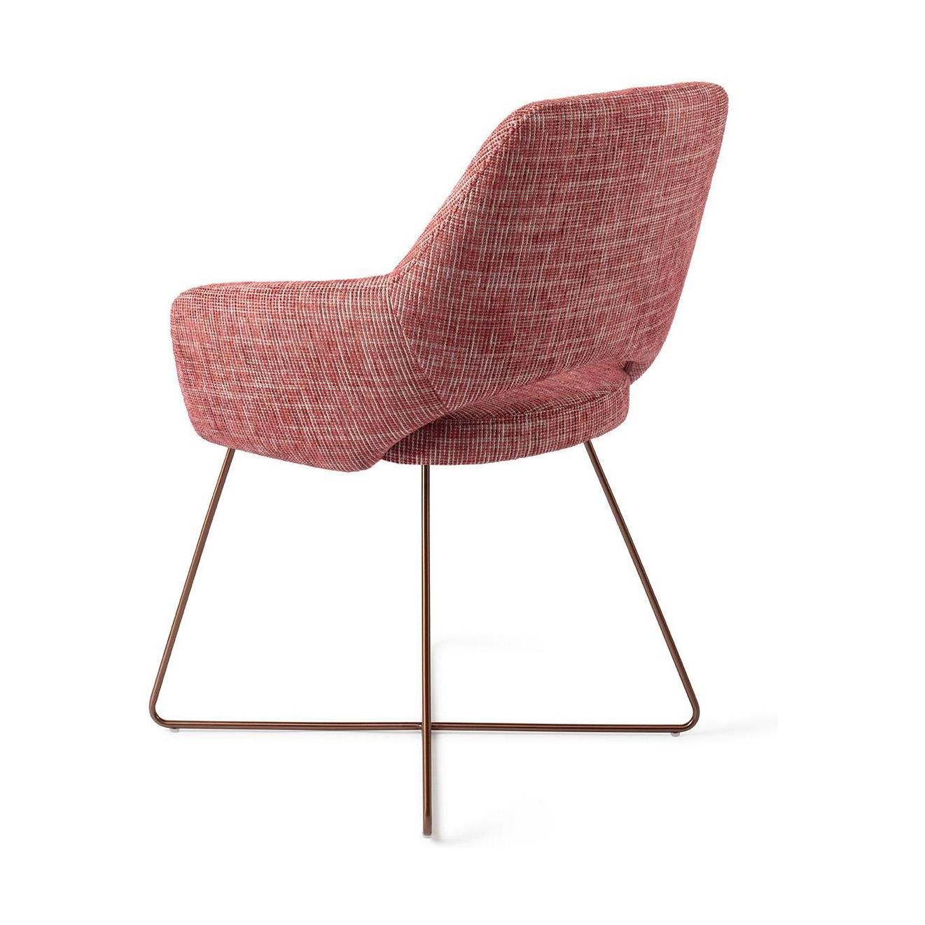 Jesper Home Yanai eetkamerstoel Berry Bars cross rose