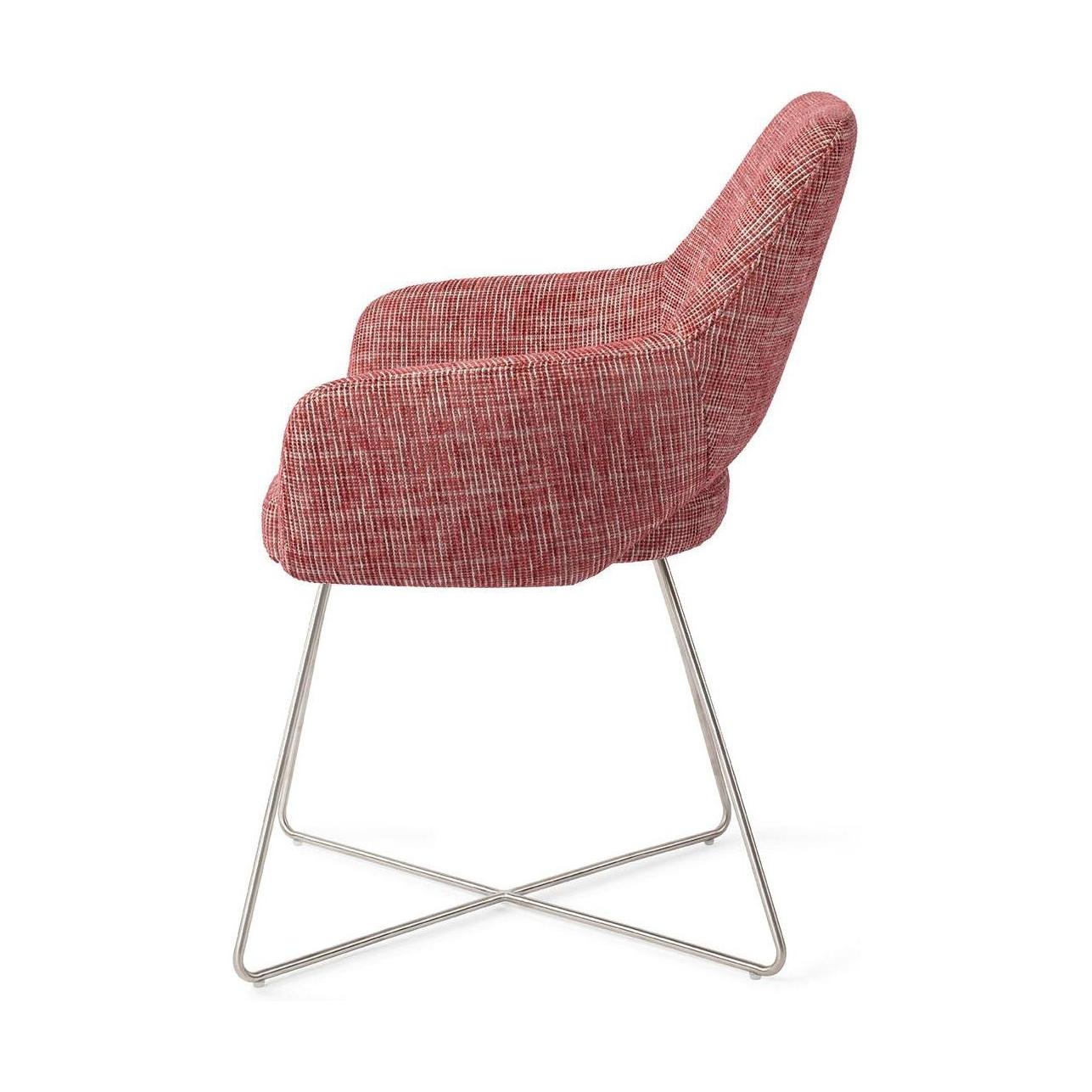 Jesper Home Yanai eetkamerstoel Berry Bars cross steel